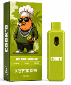 Cook'd Kryptic Kiwi Sativa 2G Disposable Vape