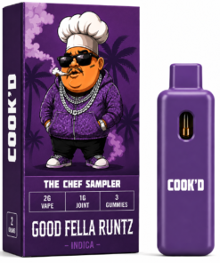 Cook'd Good Fella Runtz Indica Chef Sampler | 2G Disposable Vape, 1G Joint & 3 Gummies